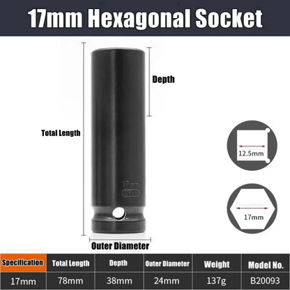 1/2-Inch Drive Impact Socket Set - 10-Piece 6-Point Metric Carbon Steel Sockets with Storage Case
