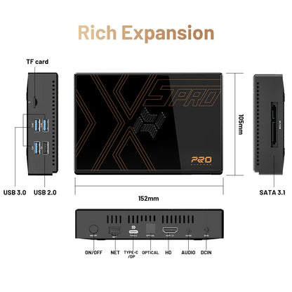 Kinhank Super Console X5 Pro – Retro Game Console with 16,000 Games for PS2/PS1/SS/DC/N64, 4TB HDD, Plug & Play Game Player