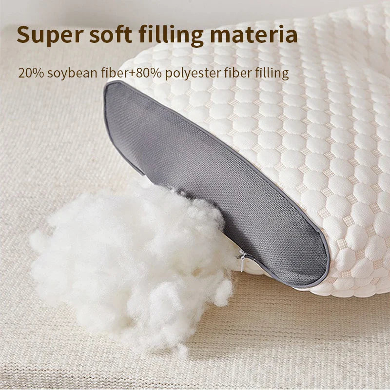 2024 New Neck Pillow – Cervical Orthopedic Soybean Fiber Massage Pillow for Sleep & Neck Protection