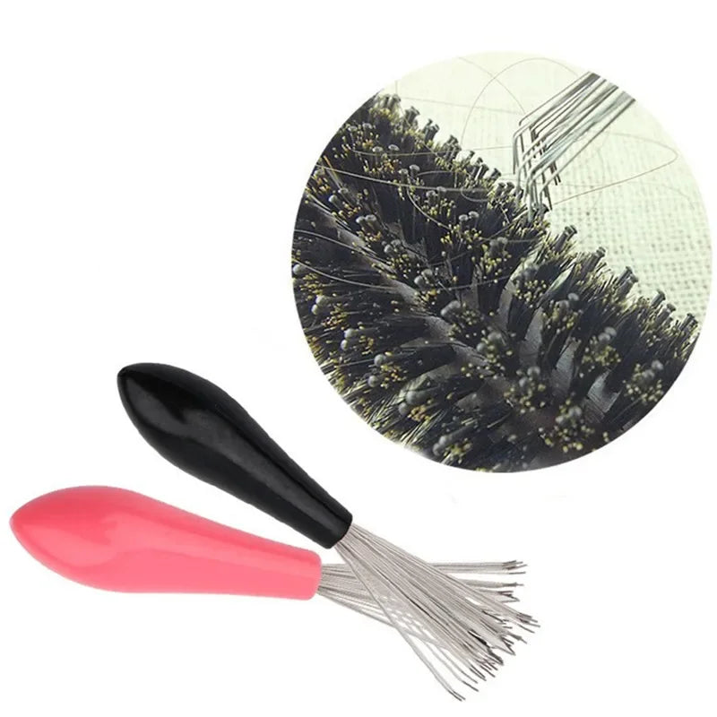 Hair Brush Cleaner Tool – Plastic Handle Comb Cleaning Brush for Removing Embedded Hair & Debris
