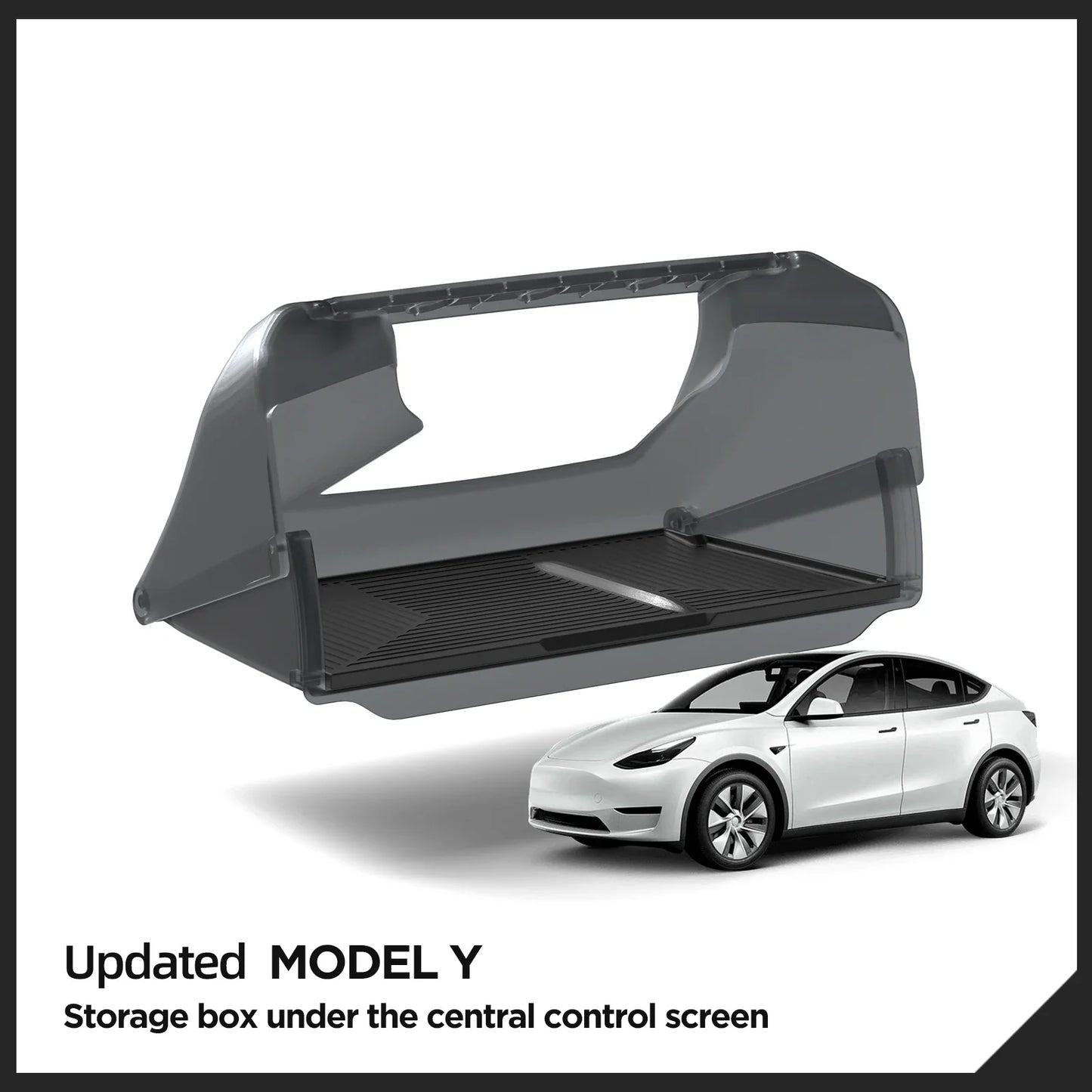 Tesla Model Y 2024 Car Storage Box – Hidden Organizer Tray Under Central Control Screen, Fits Model 3 2021-2022
