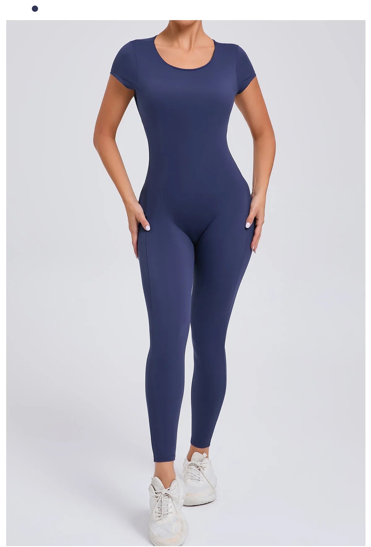 Women’s One-Piece Padded Backless Yoga Romper – Quick-Dry Workout Bodysuit & Sports Jumpsuit