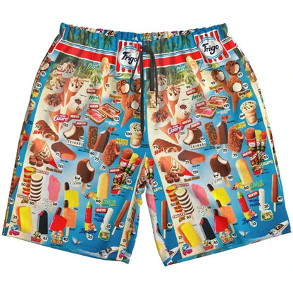 Men’s Ice Cream Hawaiian Shirt - Summer Beach Print Short Sleeve Casual Top with Original Design