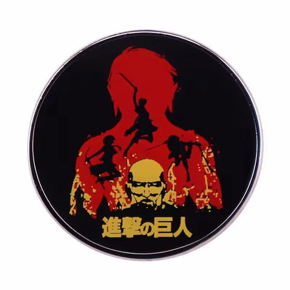 Attack on Titan Enamel Pin Badge - Anime Metal Lapel Pin for Bags, Backpacks & Fan Collectible Gift
