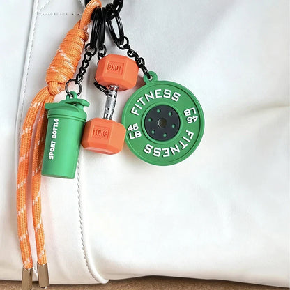 Fitness Keychain - Gym Lover Sports Charm for Workout Bags & Water Bottles