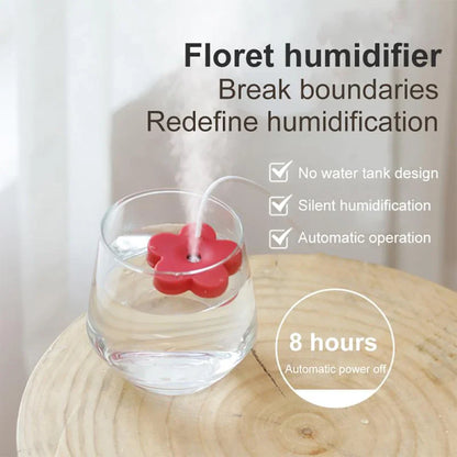 Portable Petal-Shaped Air Humidifier – Mini Ultrasonic, DC 5V 1A, Aromatherapy Diffuser for Home & Bedroom