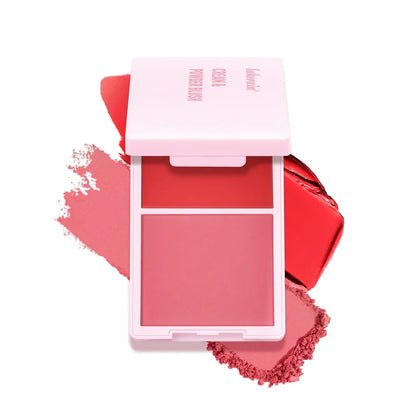 Juvia’s Blush Cream Powder Makeup - High Pigment Matte Rose Blush Duo with Long-Lasting Natural Finish Cosmetics
