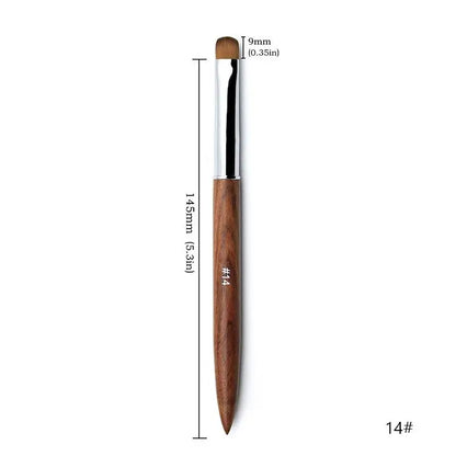 French Nail Art Drawing Brush - Versatile Flower Design Manicure Pen with Sandalwood Handle for Nail Art & Detailing