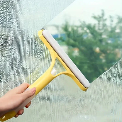 3-in-1 Multi-Function Glass Cleaner – Household Mirror Scraper with Watering Can & Window Scraper Tool