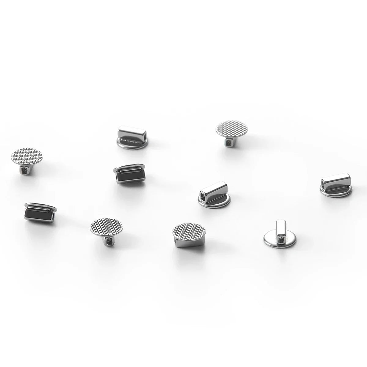 AZDENT 10PCS Orthodontic Lingual Buttons - Bondable Round Mesh Base Single Tube Dental Treatment Accessories