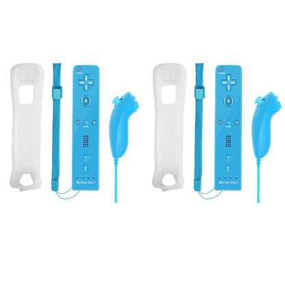 2-in-1 Wireless Controller for Nintendo Wii – Motion Plus Remote with Silicone Case