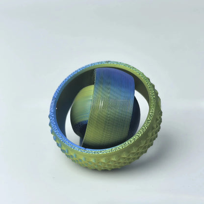 3D Printed O-Shaped Rotating Fingertip Gyroscope Toy – Anxiety Relief & Stress Decompression