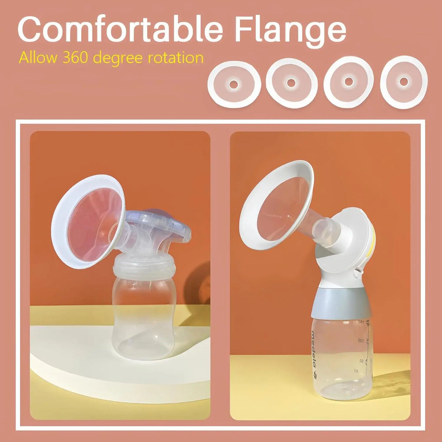 BPA-Free Silicone Breast Pump Flange Pad – Compatible with Medela & Spectra Pump Parts Replacement Accessories