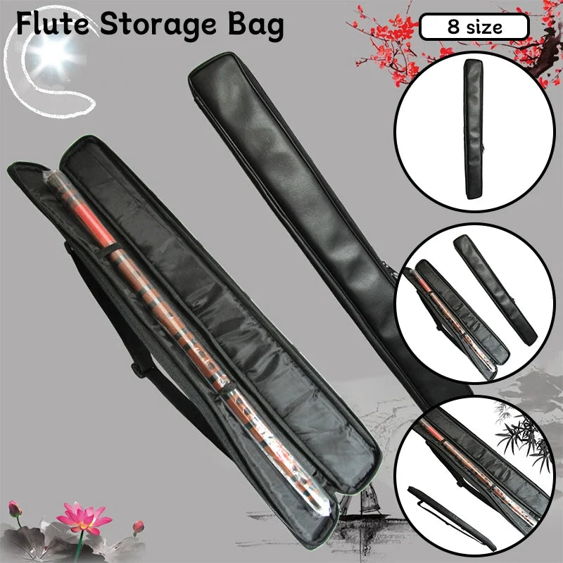 Waterproof Leather Instrument Bag - Thickened Vertical Storage Case for Flute, Piccolo, Saxophone & Wind Instruments
