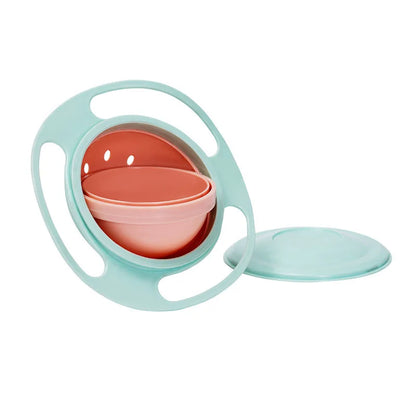 Universal 360° Spill Proof Gyro Bowl - Rotary Balance Feeding Dish for Babies & Kids