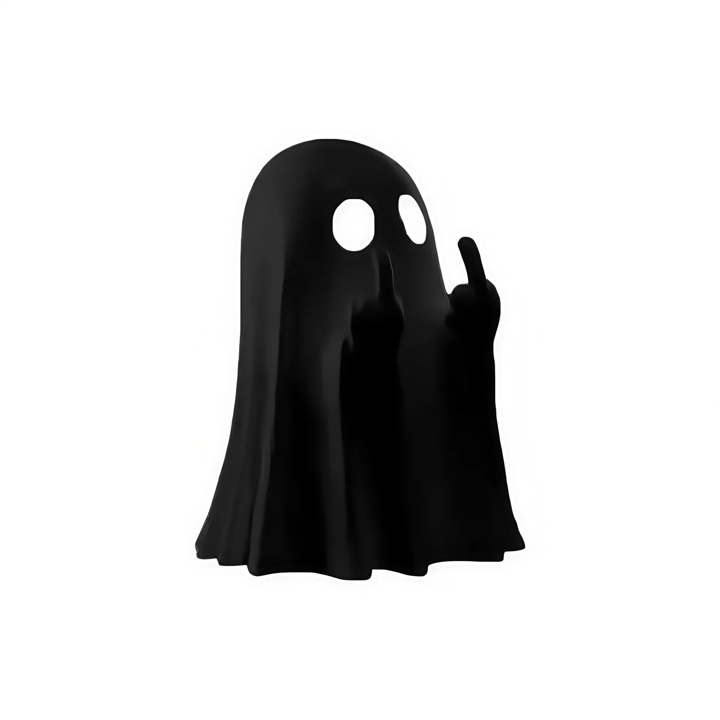 Middle Finger Ghost Statue - Cute Halloween Horror Figurine for Coffee Table & Home Decor