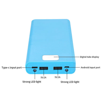 8x18650 Power Bank Battery Case - Dual USB & Type-C Charging Shell for DIY Portable Charger Projects