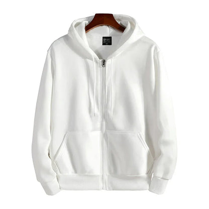 Men's Zipper Hoodie – Casual Long Sleeve Hooded Sweatshirt for Autumn & Winter – Loose Fit Sportswear Jacket