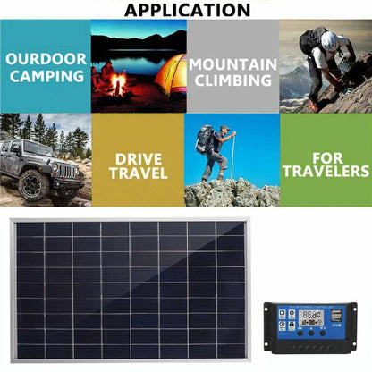 300W/600W Solar Panel Kit - 12V Solar Battery Charger with 100A Charge Controller for Home, RV, Camping & Car