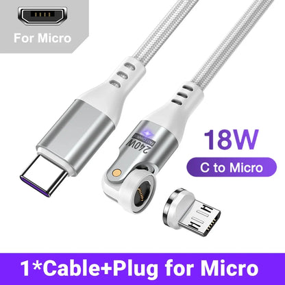 AUFU 240W Magnetic USB-C Cable - 100W PD 3.1 Fast Charging Wire for MacBook, iPad, Laptop & iPhone 15