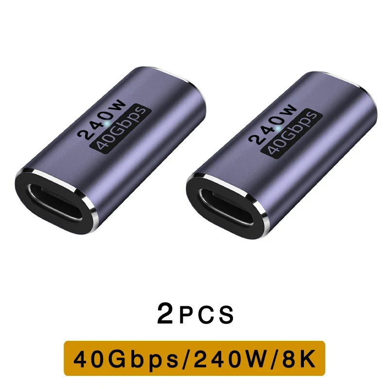 UGOURD USB4 Type C Adapter - 40Gbps Thunderbolt 3/4 Male to Female OTG Extension Converter for Laptop