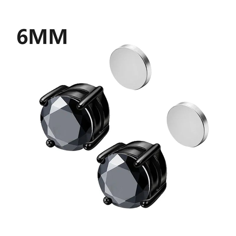 Fashion Magnetic Clip Ear Studs - Non-Piercing Fake Earrings for Men & Women, Jewelry Gift