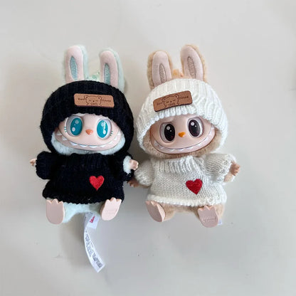 17cm Labubu Doll Clothes – Kpop EXO-Inspired Skirt & Sweater Outfit, V1 V2 Idol Clothing Gift