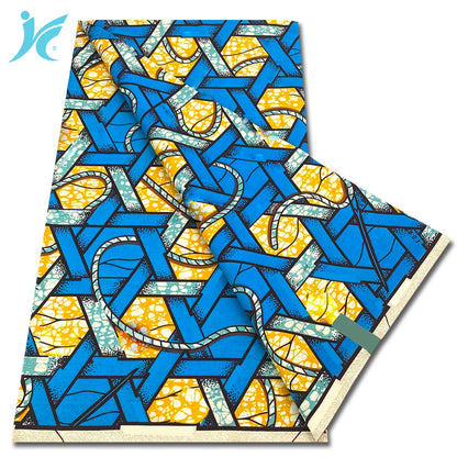 African Real Wax Print Fabric - 100% Cotton Ankara Sewing Material Wholesale Quality