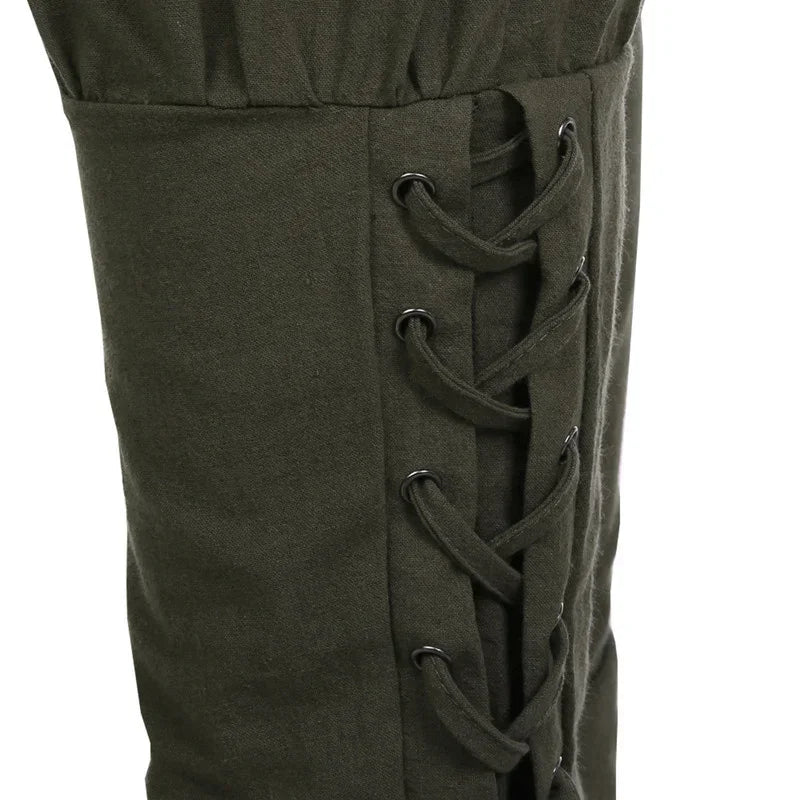 Pirate Cosplay Pants for Men — Renaissance Medieval Gothic Costume Trousers, Plus Size 3XL