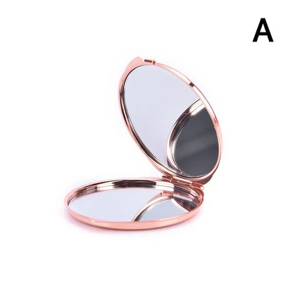Foldable Mini Square Makeup Mirror - Double-Sided Compact Pocket Vanity Mirror