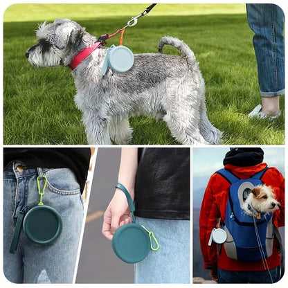 Silicone Dog Treat Training Bag - Waterproof Outdoor Snack Pouch for Pet Training & Walking