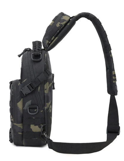 Men’s Tactical Camping Chest Bag – Outdoor MOLLE Sling Shoulder Pack for Hiking, Cycling, Fishing & Climbing