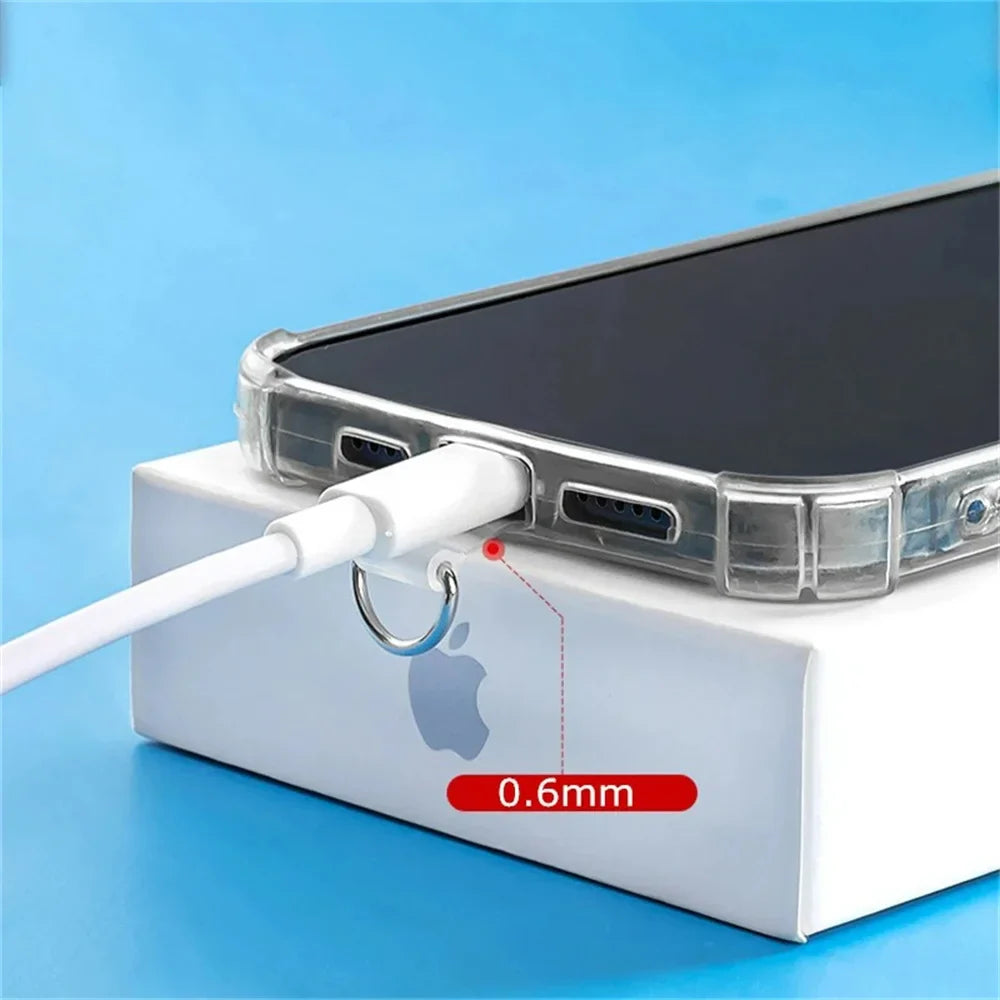 Transparent Phone Anti-Lost Lanyard Card – 1/3/5/10PCS TPU Universal Tether Tab with Loop Hole, Strap Patch & Cord Clip Gasket