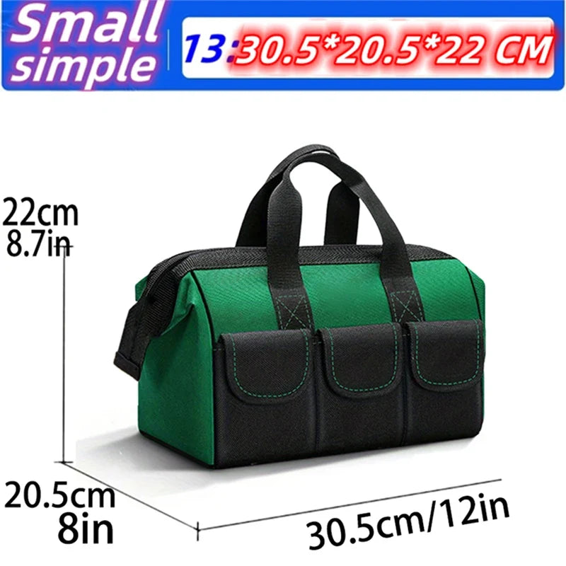 23-Inch Large Tool Bag - Heavy-Duty 1680D Oxford Waterproof Electrician Storage Organizer