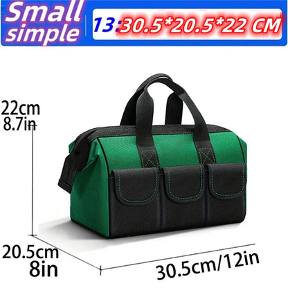 23-Inch Large Tool Bag - Heavy-Duty 1680D Oxford Waterproof Electrician Storage Organizer