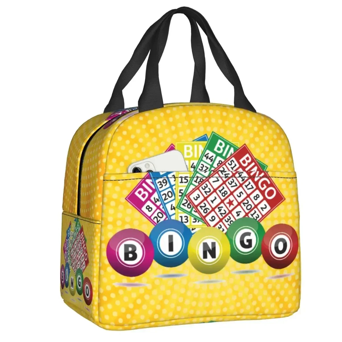 Bingo Queen Insulated Lunch Bag - Waterproof Thermal Cooler Tote for Work, Office & Picnics