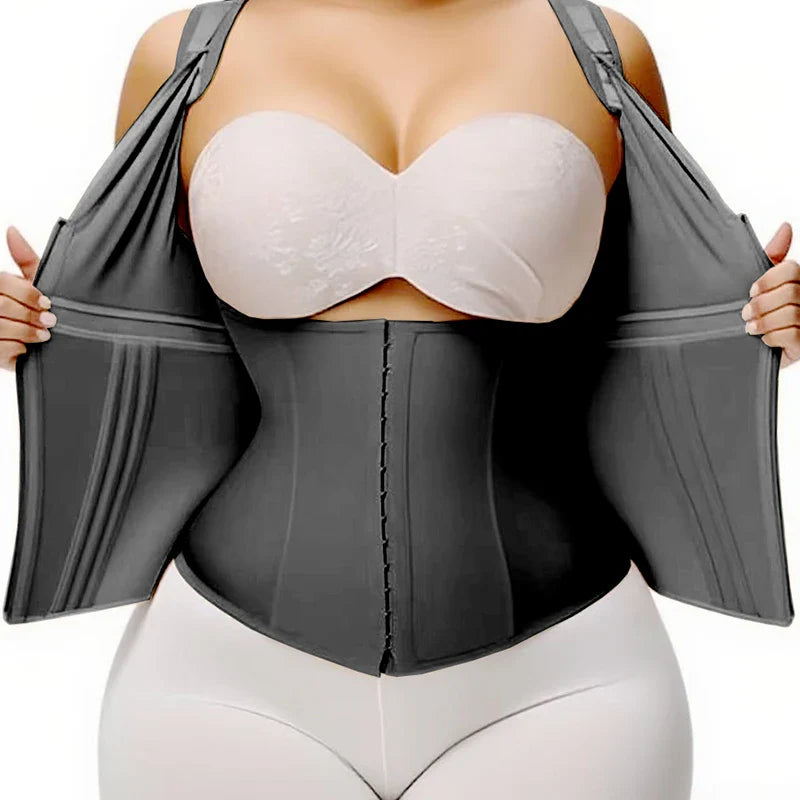 AfruliA XXXS Colombian Fajas – High Compression Vest Waist Trainer Corset with Zipper & Hook, Flat Belly Slimming Body Shaper