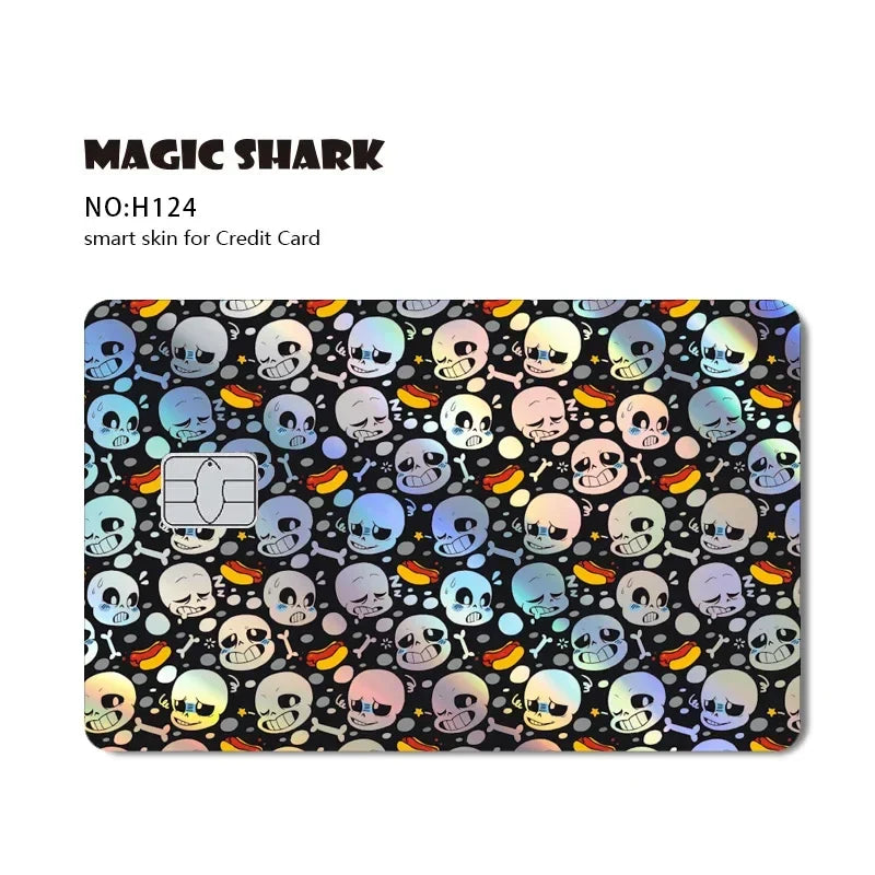 Magic Shark Evil FBI Holographic Laser Money & Card Sticker – Shiny Credit, Bank, Debit Film Cover