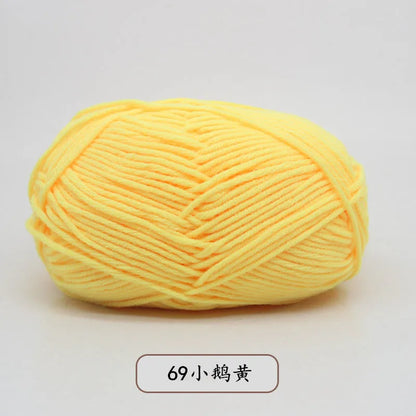 40-50g/Set 4ply Milk Cotton Knitting Yarn – Dyed Lanas for Crochet, Sweaters, Hats & Dolls, Affordable Craft Supplies