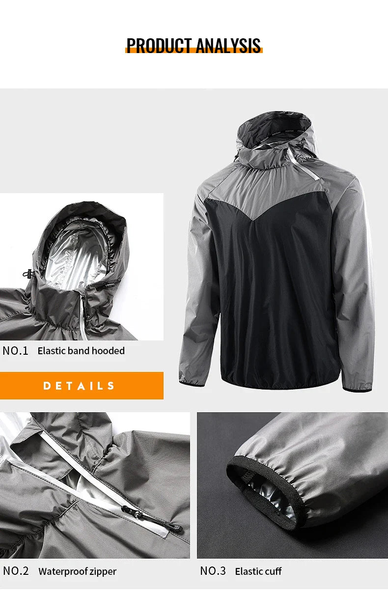 Unisex Sauna Suit Gym Set – Full Body Sweating Sportswear for Men & Women, Boxing, Running, Fitness & Weight Loss Tracksuit