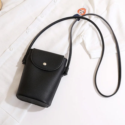 PU Leather Phone Crossbody Bag - Women’s Small Flap Shoulder Purse with Hasp Wallet for Daily Travel & Outdoor Use