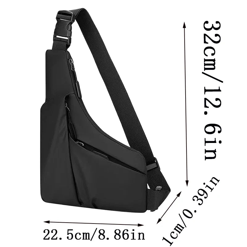 Men’s Portable Chest Bag – Lightweight Asymmetrical Crossbody for Outdoor Sports, Travel, Hiking & Daily Use