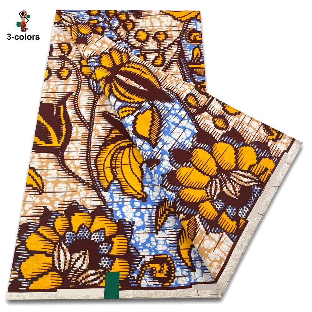 2026 Original African Wax Print Fabric - 100% Cotton Nigerian Ankara Batik Soft Pagne Material