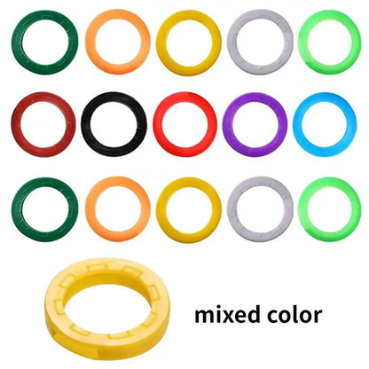 Silicone Color Key Sleeves Set - Soft Elastic Key Ring Covers for Easy Key Identification & Organization