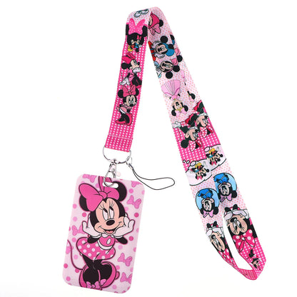 Mickey Minnie Strap Lanyard for Keys – Keychain Badge Holder, ID Card, Credit Card, Mobile Phone Charm Accessories