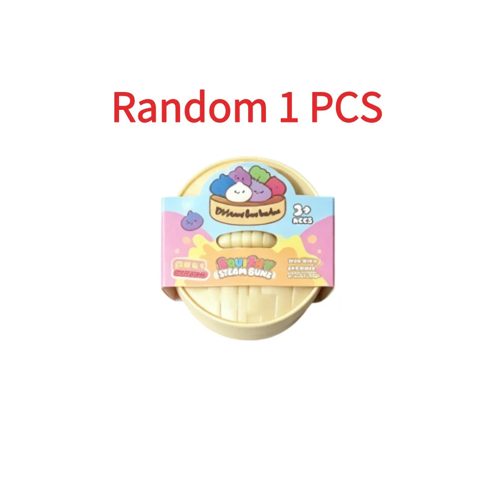 Colorful Dumpling Squishy Toy - Blind Box Stress Relief Fidget Squeeze Toy for Anxiety Relaxation & Happiness