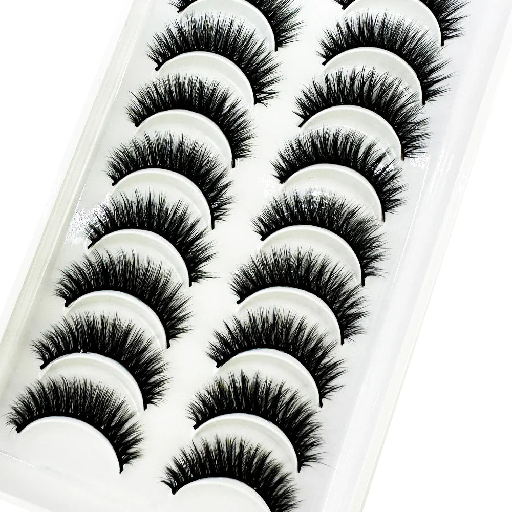 38 Styles 10 Pairs 3D Mink False Eyelashes – Natural Short & Long Fake Lashes Makeup Extension Kit
