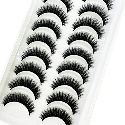 38 Styles 10 Pairs 3D Mink False Eyelashes – Natural Short & Long Fake Lashes Makeup Extension Kit