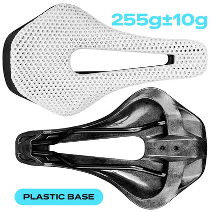 RYET 3D Printed Bike Saddle – Ultralight Carbon Fiber Hollow Seat for MTB, Gravel & Road Cycling Comfort & Breathability