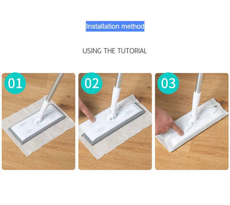 30/200 Pcs Dust Removal Paper Cloths | Disposable Electrostatic Mop Pads for Floor & Tile Cleaning | Household Cleaning Supplies